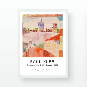 Falikép, festményt ábrázol, Paul Klee, többszínű, 55x75 cm - Butopêa kép