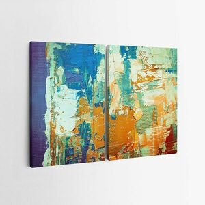 Falikép szett, 2 db, sokszínű festményt ábrázoló, 70x100 cm - Butopêa kép