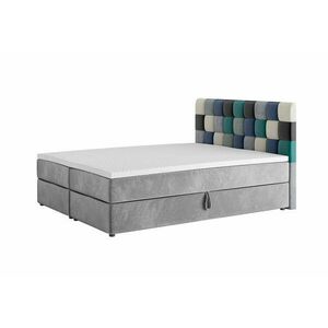 APPLE boxspring kárpitozott ágy - itaka 14/modrá / 160x200 / felső matraccal kép