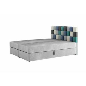 APPLE boxspring kárpitozott ágy - itaka 14/modrá / 180x200 / felső matrac nélkül kép