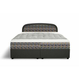 BARIKO kárpitozott ágy - szürke/kék / 180x200 / felső matrac nélkül kép