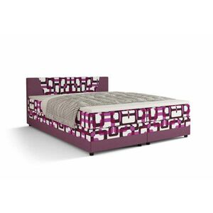 MOLENA kárpitozott ágy - lila/rózsaszín / 160x200 / felső matrac nélkül kép