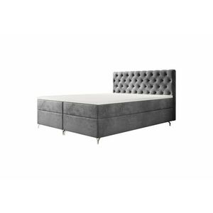 FESTER 2 kárpitozott boxspring ágy - szürke / 180x200 kép