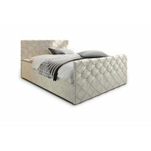 MINDY kárpitozott boxspring ágy - krém / 160x200 kép