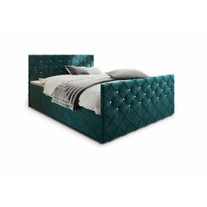 MINDY kárpitozott boxspring ágy - zöld / 180x200 kép