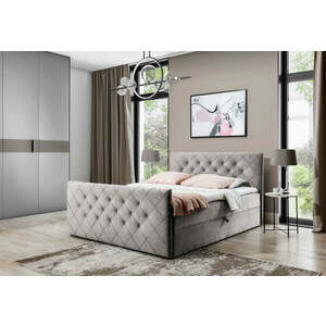 MATRAGI kárpitozott boxspring ágy + fedőmatrac - cappucino / 180x200 kép