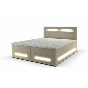 MINOR kárpitozott boxspring ágy + fedőmatrac - Krém / 180x200 kép
