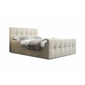 Kárpitozott boxspring ágy HATAN - Krém / 180x200 kép