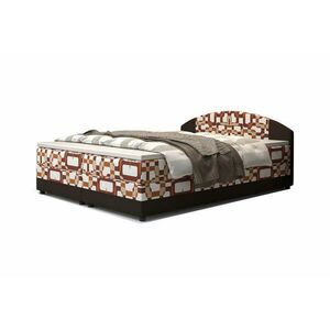 Kárpitozott boxspring ágy ORAN - narancs/barna / 180x200 kép