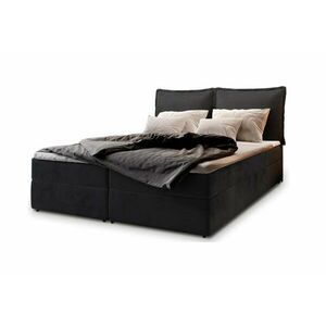 LINTO boxspring kárpitozott ágy - fekete / 140x200 kép