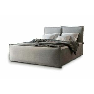MANTA boxspring kárpitozott ágy - szürke / 140x200 kép