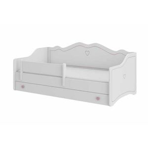 MEKA 2 gyerekágy + matrac - fehér/rózsaszín kép