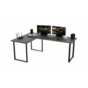 NAVI sarok számítógépasztal - sötét beton / 1, 8 kép