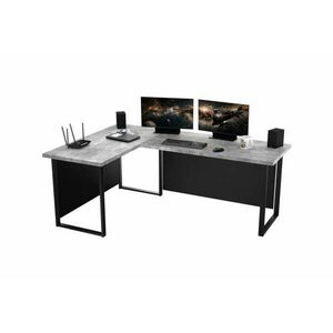 NAVI 2 sarok számítógépasztal - könnyűbeton / 1, 8 kép