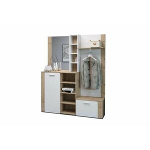 BIRA előszoba összeállítás - fehér/tölgy artisan kép