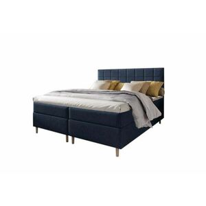 SICILIE kárpitozott boxspring ágy - kék / 180x200 / felső matraccal kép