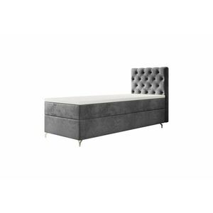 FESTER kárpitozott boxspring ágy - szürke / jobbos / 90x200 kép
