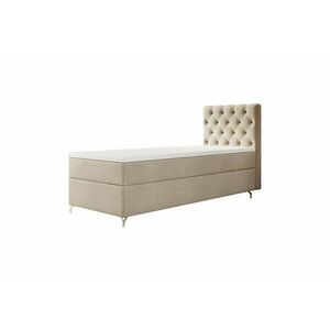 FESTER kárpitozott boxspring ágy - Krém / jobbos / 90x200 kép