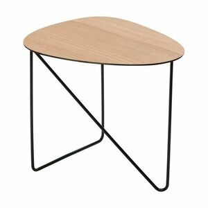 Natúr színű fém dohányzóasztal 37x44 cm Curve M Wood – LIND DNA kép