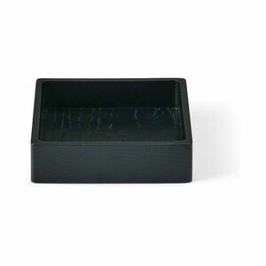 Fekete dekoratív fa tárolódoboz 11x11x3 cm Square S – LIND DNA kép