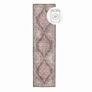 Rózsaszín mosható futószőnyeg 60x230 cm Briony Traditional – Flair Rugs kép