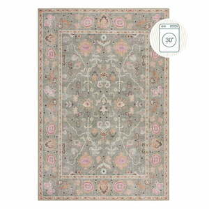 Világoszöld mosható szőnyeg 115x170 cm Una Floral – Flair Rugs kép