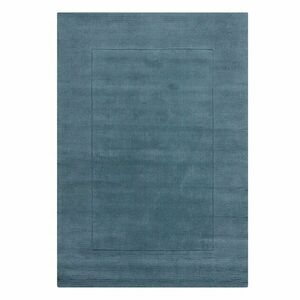 Kék kézi szövésű gyapjú szőnyeg 120x170 cm Textured Wool Border – Flair Rugs kép