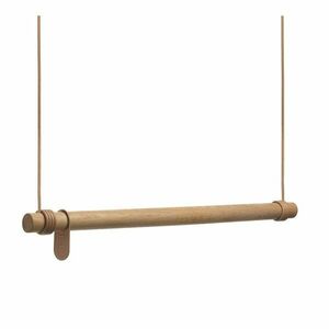 Natúr színű tölgyfa fali ruhatartó állvány 80x200x4 cm Swing M – LIND DNA kép