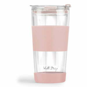 Rózsaszín termobögre 600 ml Fuori – Vialli Design kép