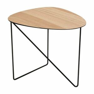 Natúr színű fém dohányzóasztal 44x50 cm Curve L Wood – LIND DNA kép