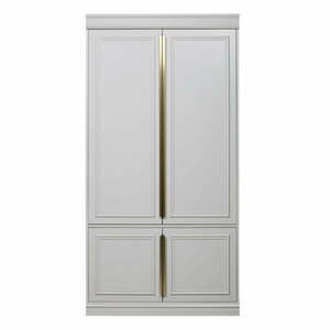 Világosszürke borovi fenyő ruhásszekrény 110x215x62 cm Organize – WOOOD kép