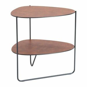 Konyakbarna fém dohányzóasztal 37x44 cm Curve Double Bull – LIND DNA kép