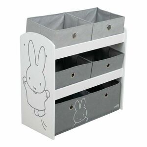 Fehér-szürke játéktároló doboz 63, 5x29, 5x60 cm Miffy – Roba kép