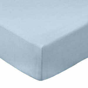 Kék gumis pamut-perkál lepedő 90x190 cm Cotton Percale – Bianca kép