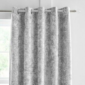 Szürke bársony függöny szett 2 db-os 168x137 cm Crushed Velvet – Catherine Lansfield kép
