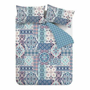 Kék kétszemélyes-hosszabbított ágyneműhuzat 230x220 cm Boho Patchwork – Catherine Lansfield kép