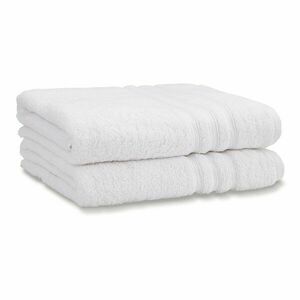 Fehér frottír pamut fürdőlepedő szett 2 db-os 90x140 cm Zero Twist – Catherine Lansfield kép
