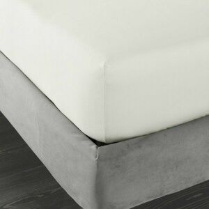 Elefántcsont színű gumis pamut-szatén lepedő 135x190 cm Cotton Sateen – Bianca kép