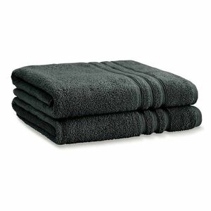 Sötétszürke frottír pamut fürdőlepedő szett 2 db-os 90x140 cm Zero Twist – Catherine Lansfield kép