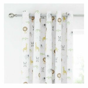 Fehér gyerek függöny 2 db-os 168x183 cm Roarsome Animals – Catherine Lansfield kép