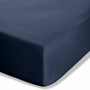 Sötétkék gumis perkál lepedő 135x190 cm Easy Iron Percale – Catherine Lansfield kép