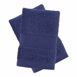 Sötétkék frottír pamut törölköző szett 2 db-os 30x30 cm Anti-Bacterial – Catherine Lansfield kép