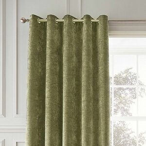 Khaki zsenília termo függöny szett 2 db-os 117x183 cm Selene Luxury Chenille – Hyperion kép