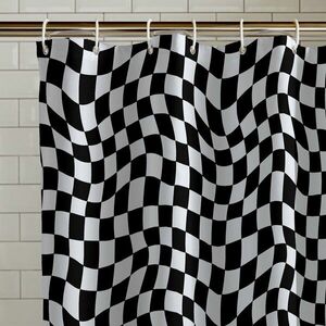 Zuhanyfüggöny 180x180 cm Checkerboard – Catherine Lansfield kép