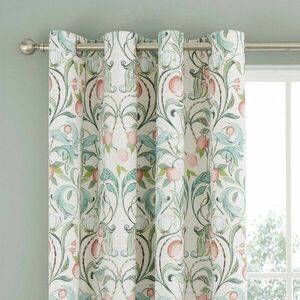 Zöld-rózsaszín függöny szett 2 db-os 168x183 cm Clarence Floral – Catherine Lansfield kép