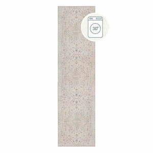 Krémszínű mosható futószőnyeg 60x230 cm Teo Traditional – Flair Rugs kép