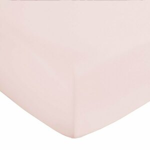 Rózsaszín gumis pamut-szatén lepedő 150x200 cm Cotton Sateen – Bianca kép