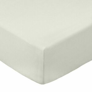 Krémszínű gumis pamut-perkál lepedő 135x190 cm Cotton Percale – Bianca kép