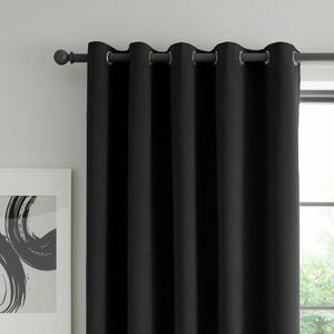 Fekete bársony sötétítő függöny szett 2 db-os 117x137 cm Wilson – Catherine Lansfield kép