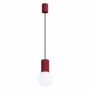 Borvörös függőlámpa üveg búrával ø 12 cm Orbital – Nice Lamps kép